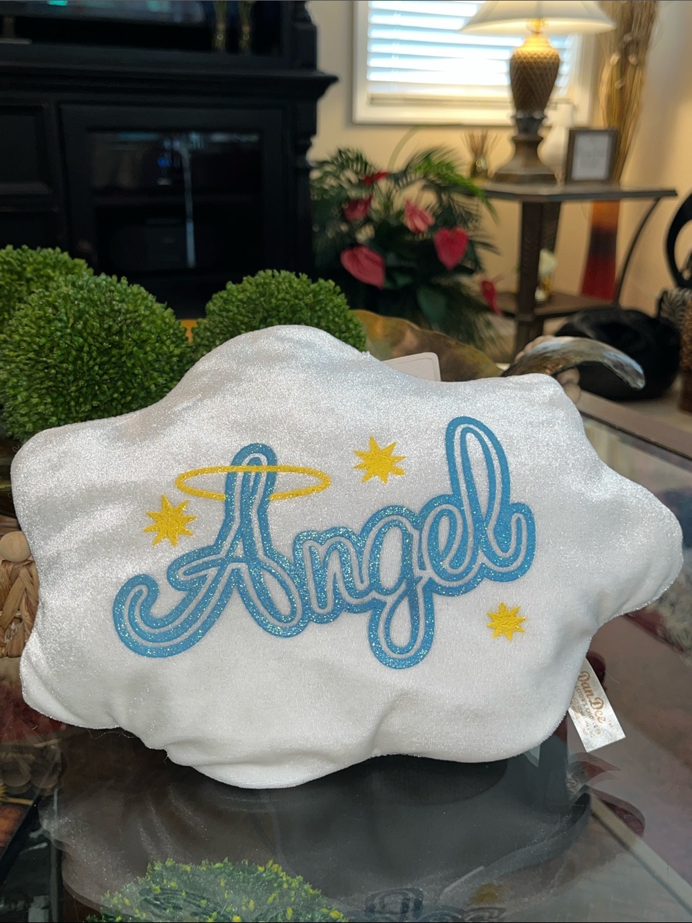 Angel White Plush Decorative Pillow